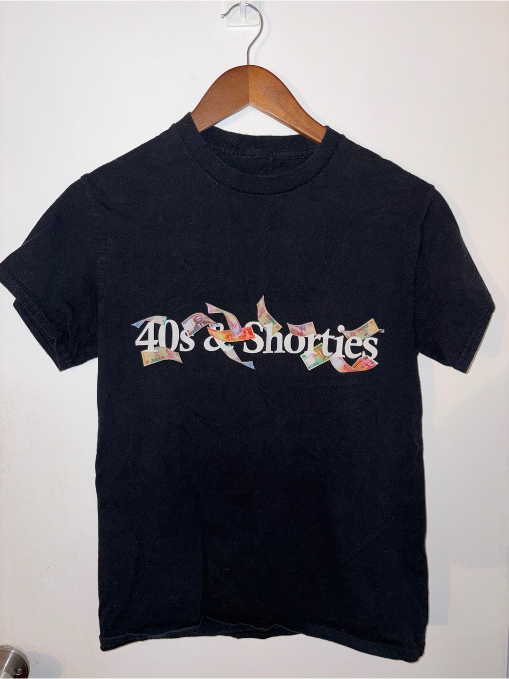 40s & Shorties Black Graphic Logo Tee